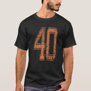Sports Team  Number 40 Year 1940 Basketball Orange T-Shirt