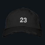 Sports Team Number Custom Embroidered Hat<br><div class="desc">Sports Team Number Custom</div>