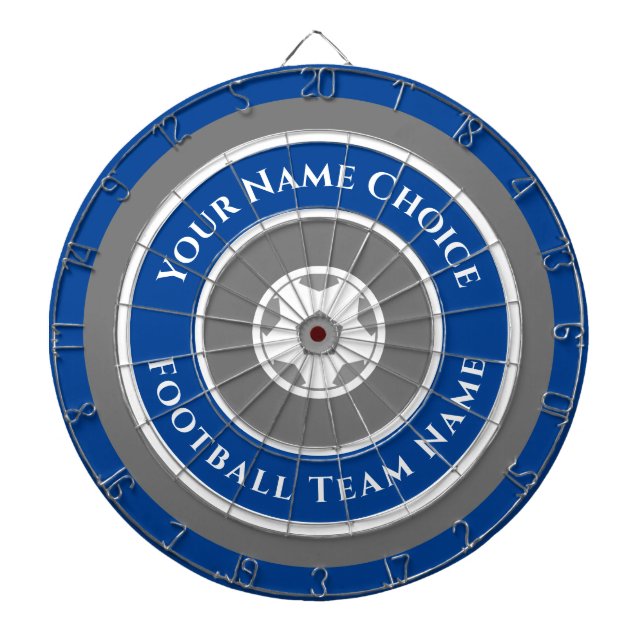 Sports Team Personalised in Blue Dart Board (Front)