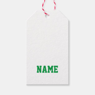 Sports Team School Colours NAME Coach Modern Fun Gift Tags