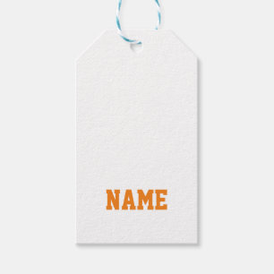 Sports Team School Colours NAME Coach Modern Fun Gift Tags