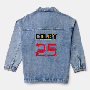 Sports Team Spirit Fan Club NAME Number Fun Denim Jacket