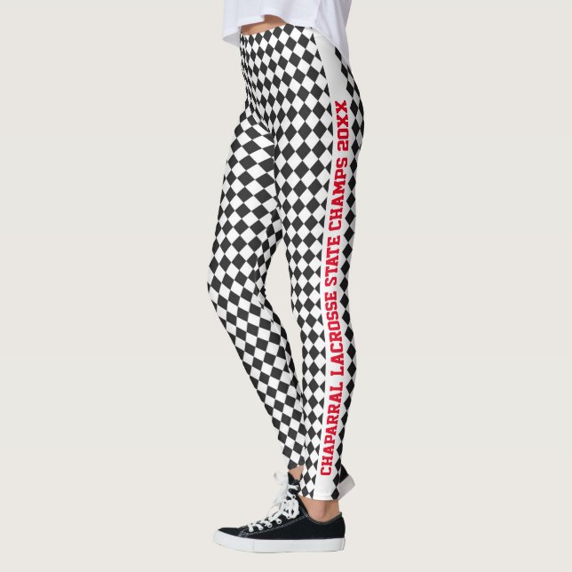 Sports Team Spirit School Colours Fan Club Event Leggings (Left)