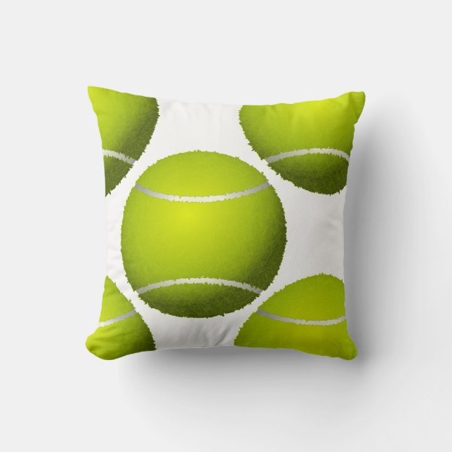 sports tennis balls throw pillow (Front)