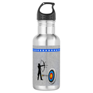 Sports Theme Archery archer and target 532 Ml Water Bottle