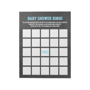 SPORTS THEME baby shower BINGO GAME Notepad