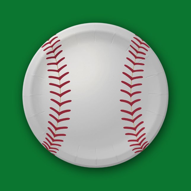 Sports Theme Baseball Birthday Paper Plates (Creator Uploaded)