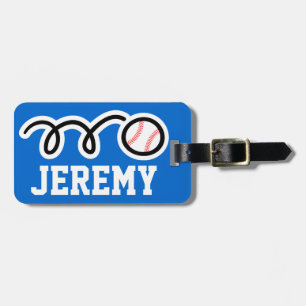 Sports theme luggage tag baseball design