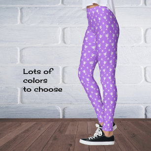Sports theme trophy stars symbol pattern lilac leggings