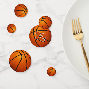 sports themed basketball celebration party confetti
