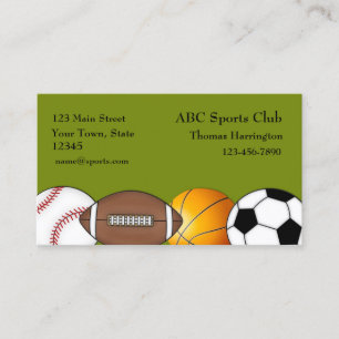 Sports Themed Business Card