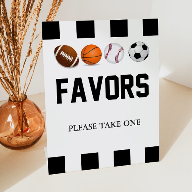 Sports Themed Party Favours Table Pedestal Sign (Creator Uploaded)