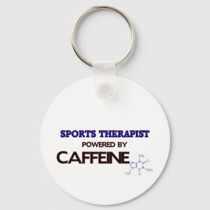 Sports Therapist Powered by caffeine Key Ring