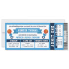 Sports Ticket Baby Shower Invitation, Blue