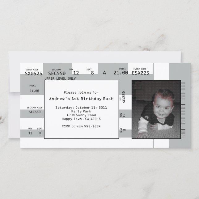 Sports Ticket Invitation (Front)