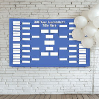 Sports Tournament Bracket - 32 Teams - Blue