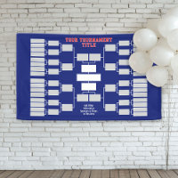 Sports Tournament Bracket blue red - 32 teams