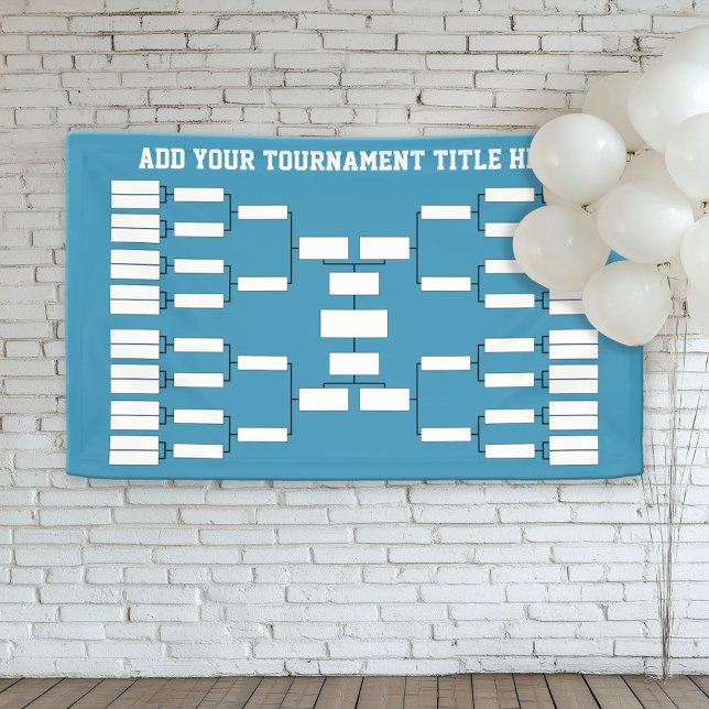 Sports Tournament Bracket - can change back colour Banner (Custom Tournament Bracket Banner)