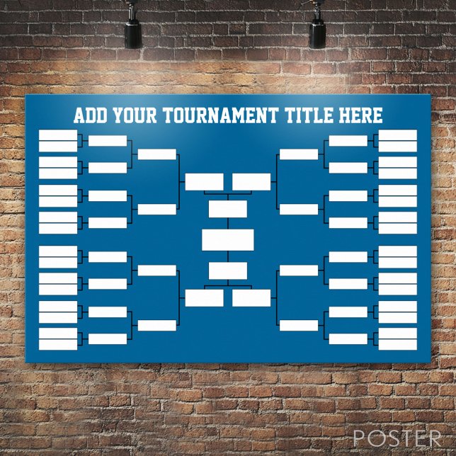 Sports Tournament Bracket Poster (Custom Tournament Bracket)