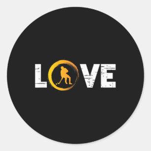Sportsman Hockey Field Hockey _8 Classic Round Sticker