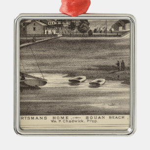 Sportsmans Home, Squan Beach, NJ Metal Tree Decoration