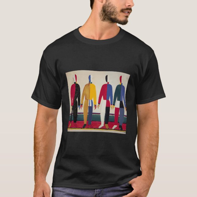 Sportsmen By Kazimir Malevich T-Shirt (Front)