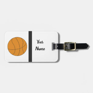 Sporty Basketball Luggage Tag
