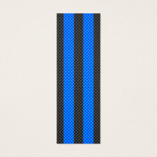 Sporty Blue Carbon Fiber Style Racing Stripes