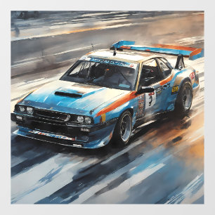 Sporty Blue Racing Car