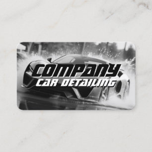 Sporty bold car wash business card