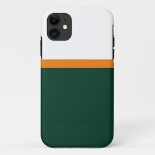 Sporty Bold Forest Green Yellow White Colour Block Case-Mate iPhone Case