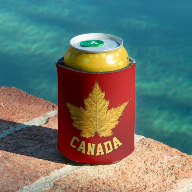Sporty Canada Souvenir Can Cooler Personalised (In Situ Pool)