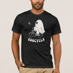 Sporty Cartoon Halloween Ghost on BooCycle  T-Shirt