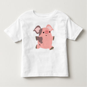 Sporty Cartoon Pig children T-shirt
