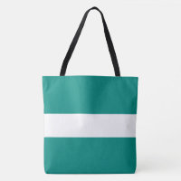 Sporty Chic Sophisticated Wide Teal White Stripes
