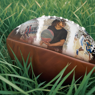 Sporty Custom Player Name & Number 3 Photo Collage Football