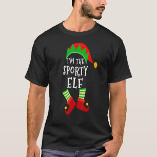 Sporty Elf Matching Family Group Christmas Elf Par T-Shirt