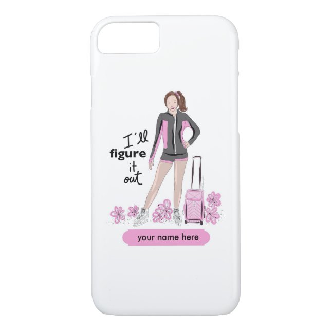 Sporty Figure Skater with Skating Bag Case-Mate iPhone Case (Back)