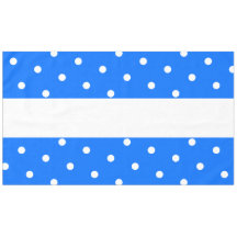 Sporty Fun Bright Blue White Polka Dotted Stripes