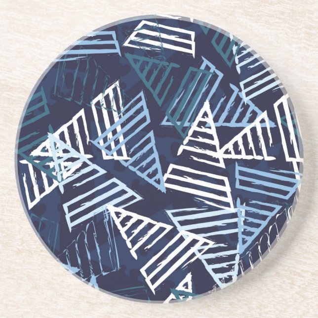 Sporty Fun: Creative Seamless Wallpaper. Coaster (Front)