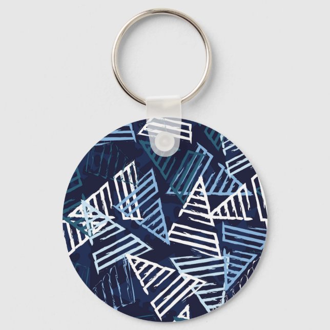 Sporty Fun: Creative Seamless Wallpaper. Key Ring (Front)