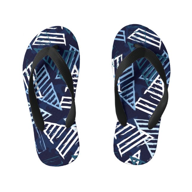 Sporty Fun: Creative Seamless Wallpaper. Kid's Jandals (Footbed)