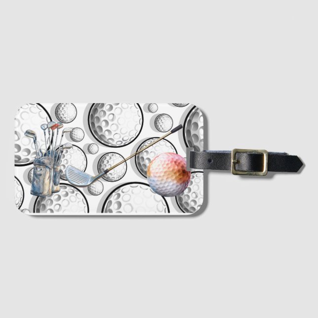 Sporty Golf  Luggage Tag (Front Horizontal)