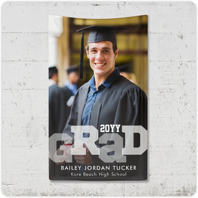 Sporty GRAD Overlay Photo Graduation Banner (Creator Uploaded)