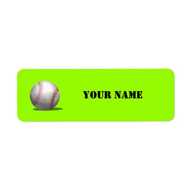 Sporty Green Baseball School Book (Front)