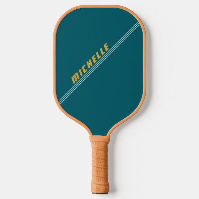 Sporty Green Custom Name Pickleball Paddle (Front)