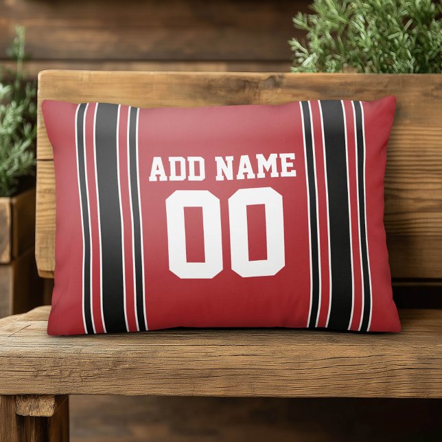 Sporty Jersey with Custom Name Number Decorative Cushion (Custom Pillow)