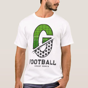 Sporty Letter G Football Net & Ball Typography T-Shirt