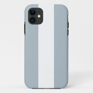 Sporty Light Slate Blue Grey White Racing Stripes Case-Mate iPhone Case