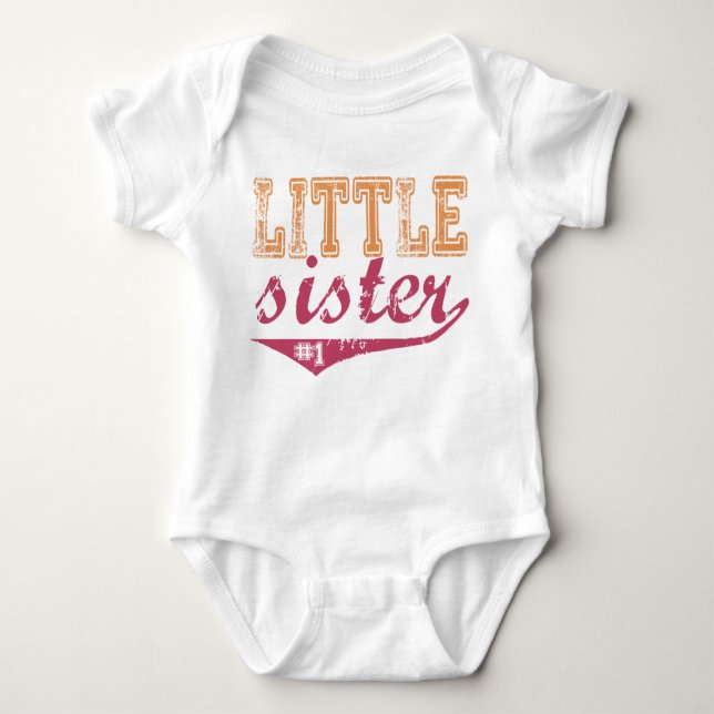 Sporty Little Sister T-Shirt Baby Bodysuit (Front)